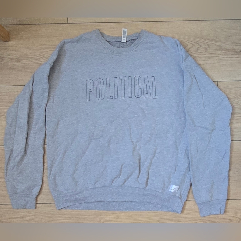Gray POLITICAL Sweater